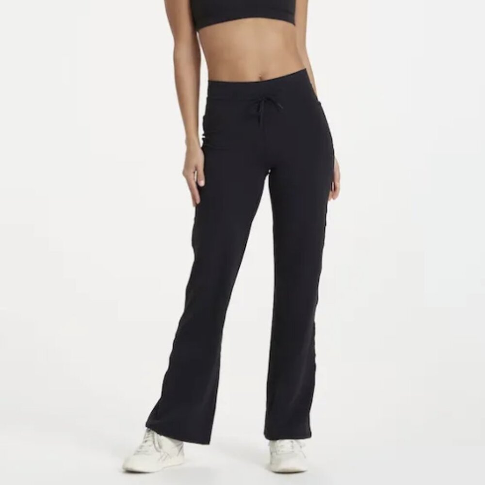 Vuori Women's Daily Wideleg Pant Legging Black High Rise BreatheInterlock Sz XL